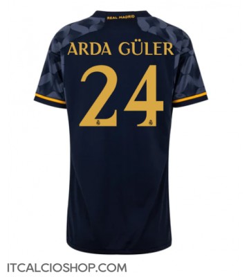 Real Madrid Arda Guler #24 Seconda Maglia Femmina 2023-24 Manica Corta